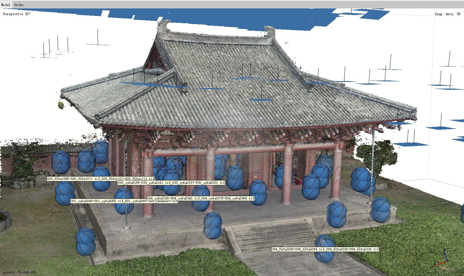 point cloud of village